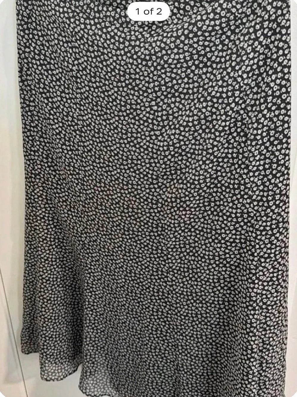 Jones New York Floral Midi Dress in Black & White Size 10